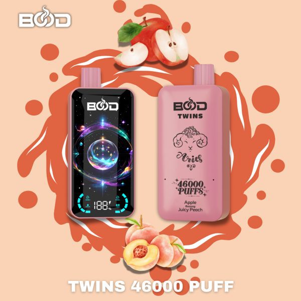 BOOD Twins Vape 46000 Puffs Double Flavor 2 in 1  Disposable E-cigaratte Vape