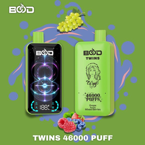 BOOD Twins Vape 46000 Puffs Double Flavor 2 in 1  Disposable E-cigaratte Vape