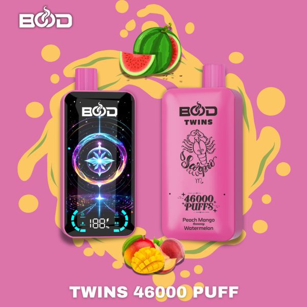BOOD Twins Vape 46000 Puffs Double Flavor 2 in 1  Disposable E-cigaratte Vape