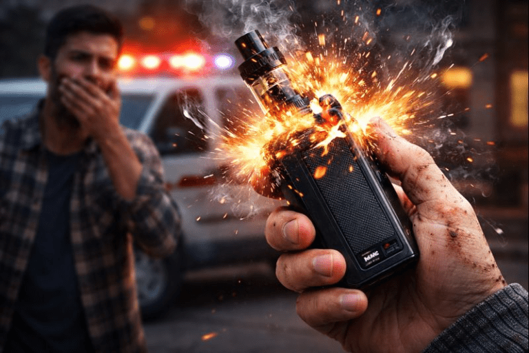 Quanto è grave un'esplosione di una sigaretta elettronica? Danni scioccanti, lesioni reali e fatti sulla sicurezza che devi conoscere