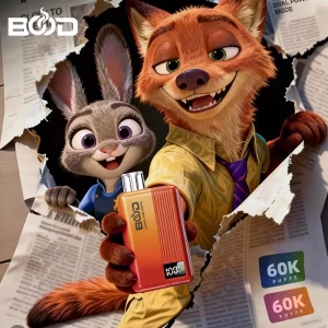 60k rövid BOOD LUMO 60000 Big Puffs eldobható E-cigaratte Vape
