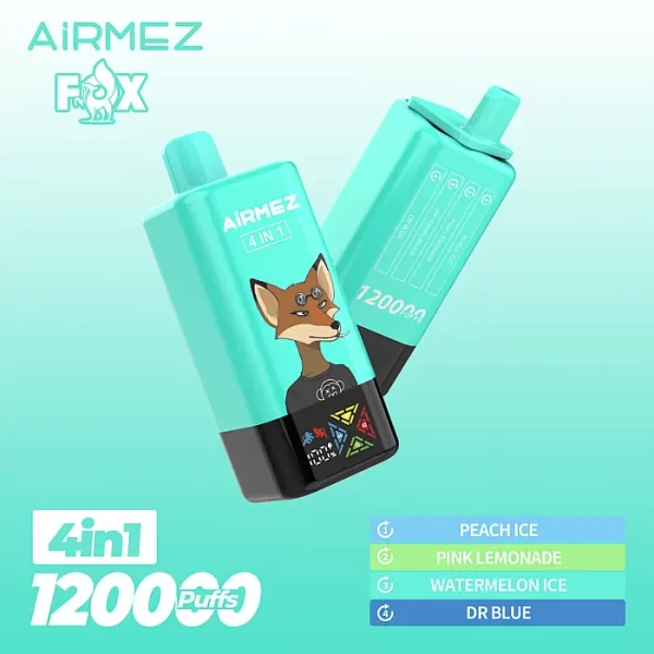 Airmez Fox 120000 Puffs 4 in 1 Flavors 120k Disposable Vape