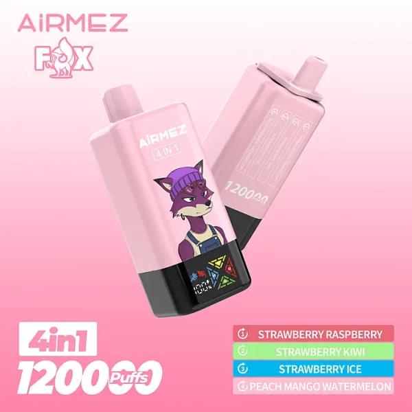 Airmez Fox 120000 Puffs 4 in 1 Flavors 120k Disposable Vape