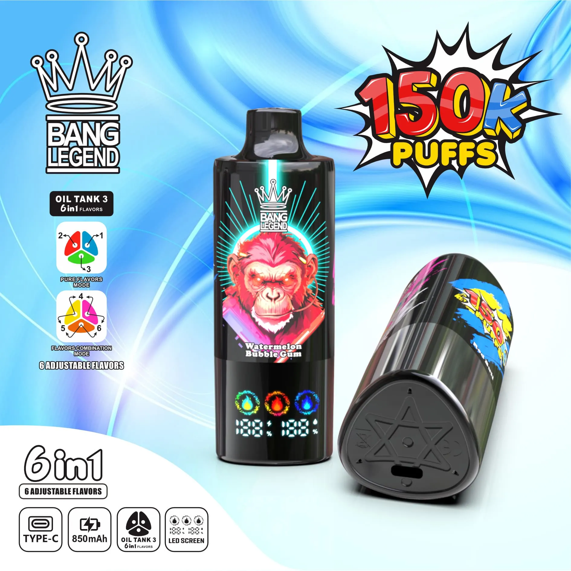 Bang Legend 150000 Puffs 6in1 Vape - Afbeelding 5