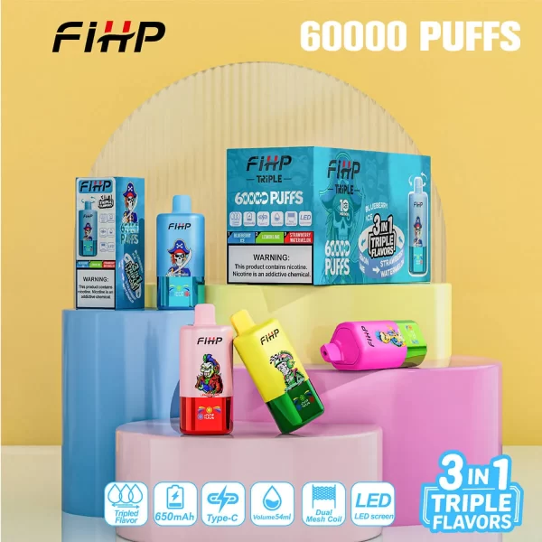 FIHP 60K Triple 3-in-1 Disposable Vape Pen 1
