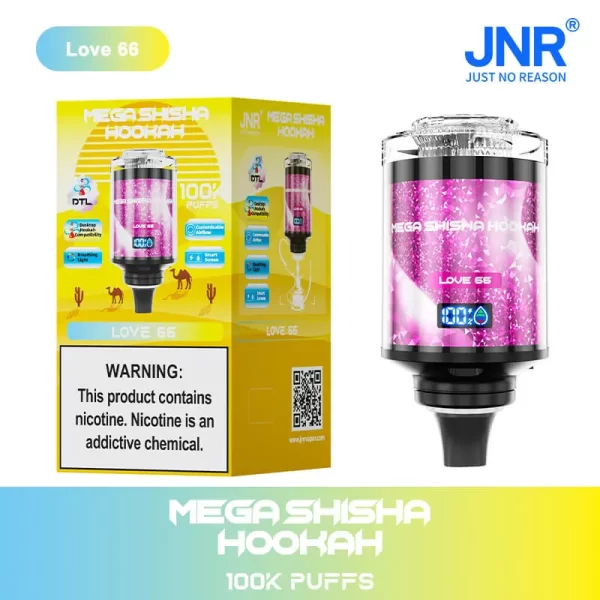 JNR Mega Shisha Hookah 100000 Puffs 60ml Disposable Vape