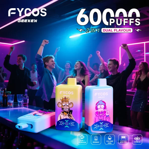 FYCOS Dual Flavors 60K Puffs Einweg-Vape