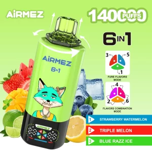 AIRMEZ FOX 6 IN 1 140000 puff (7) AIRMEZ FOX 6 IN 1 140000 puff eldobható e-cigaretta