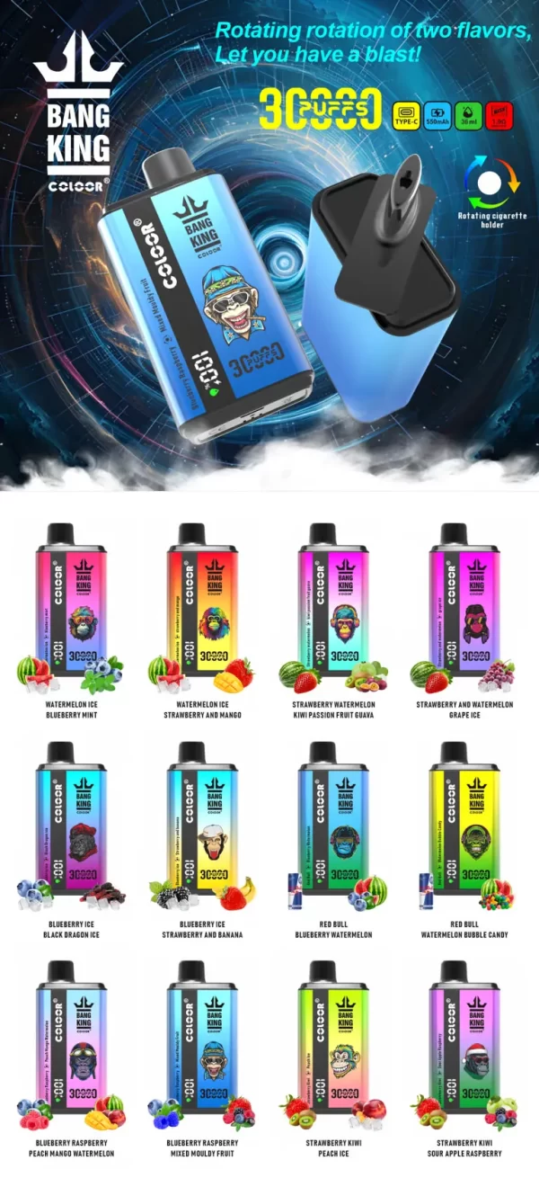 Bang King 30K PUFF kertakäyttöinen Vape