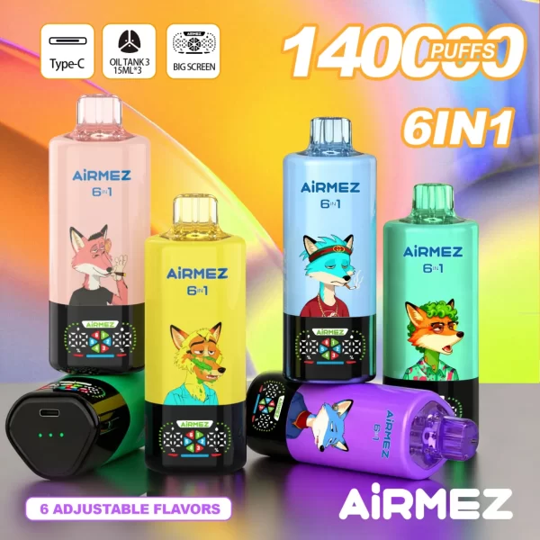 AIRMEZ FOX 6 IN 1 140000 PUFF Disposable Vape 