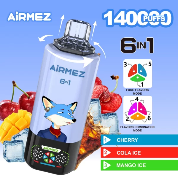 AIRMEZ FOX 6 IN 1 140000 PUFF Disposable Vape 