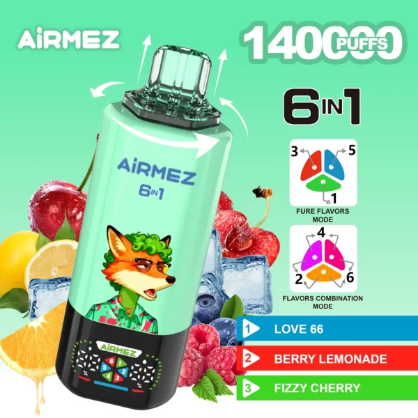 AIRMEZ FOX 6 IN 1 140000 PUFF Disposable Vape 