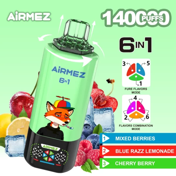 AIRMEZ FOX 6 IN 1 140000 PUFF Disposable Vape 