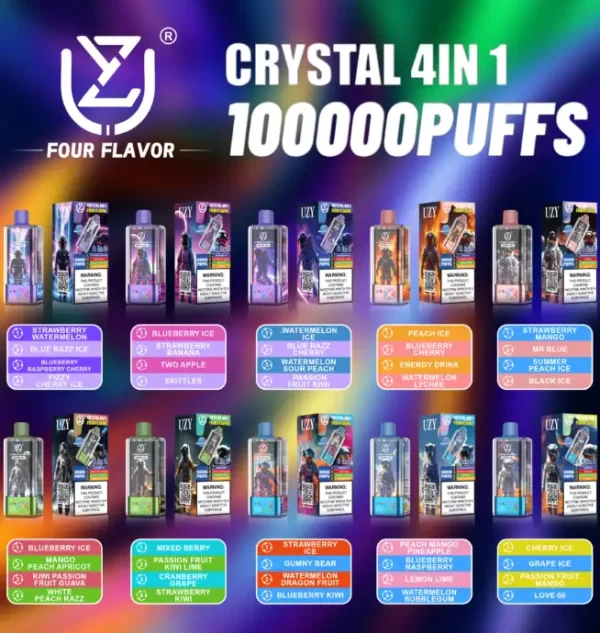 UZY 100000 Puff 4 Flavors in 1 Disposable Vape