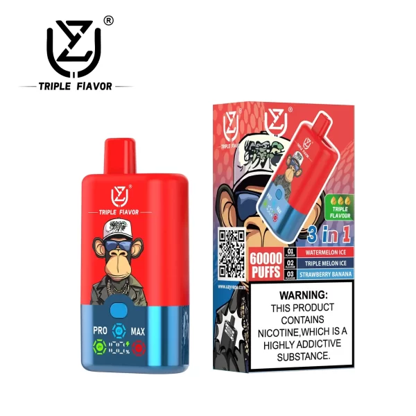 UZY Triple Flavors 60000 (3 IN 1) Puffs Disposable Vape