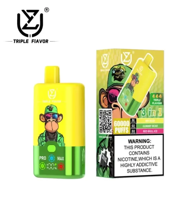 UZY Triple Flavors 60000 (3 IN 1) Puffs Disposable Vape