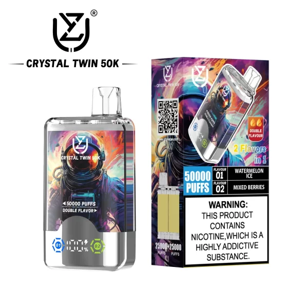 UZY CRYSTAL TWIN 50000 (Double Flavors) Puff Disposable Vape