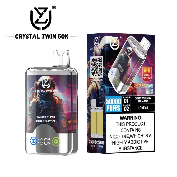 UZY CRYSTAL TWIN 50000 (Double Flavors) Puff Disposable Vape