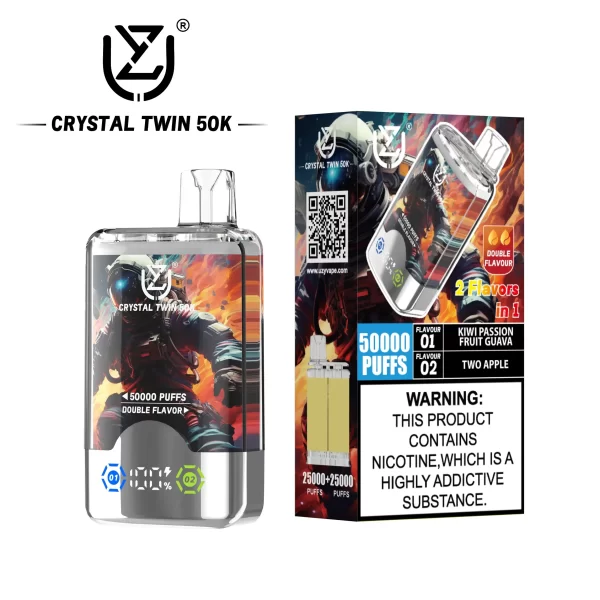 UZY CRYSTAL TWIN 50000 (Double Flavors) Puff Disposable Vape
