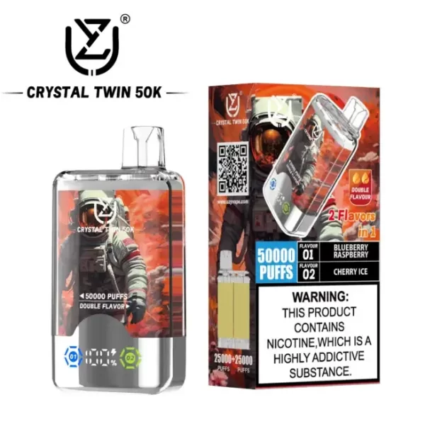 UZY CRYSTAL TWIN 50000 (Double Flavors) Puff Disposable Vape