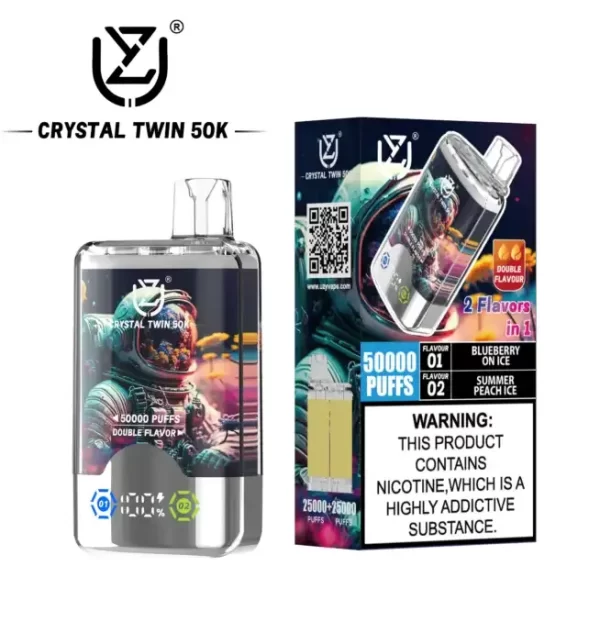 UZY CRYSTAL TWIN 50000 (Double Flavors) Puff Disposable Vape