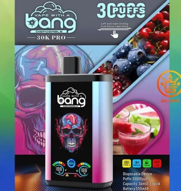 Bang 30K PRO 30000 Puffs Dual Flavor LED Disposable Vape