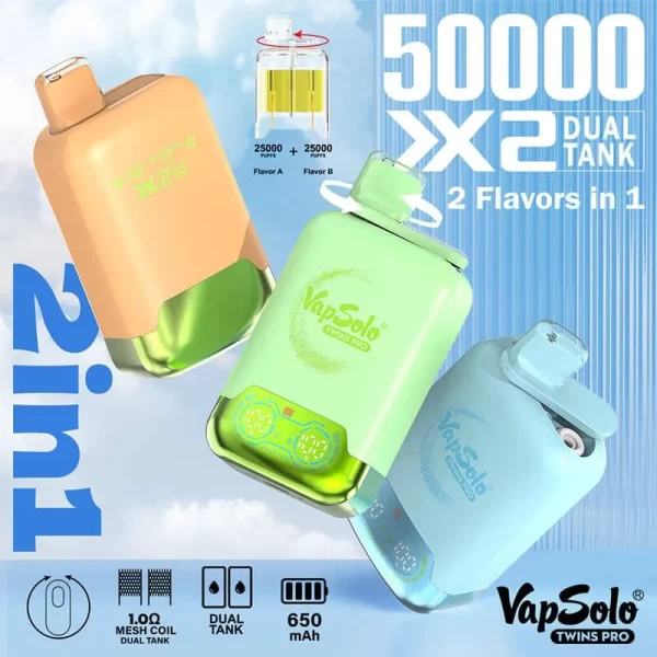 Vapsolo Twins Pro 50000 Puff Disposable Vape