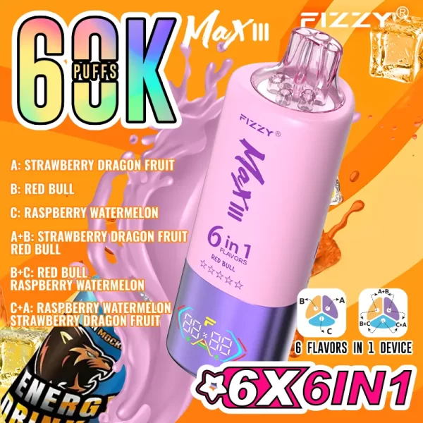 Fizzy 60000 Puffs (6 IN 1) Disposable Vape