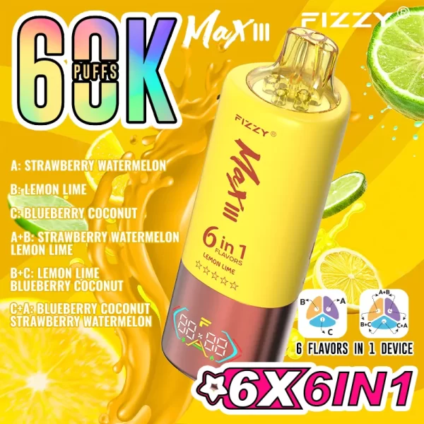 Fizzy 60000 Puffs (6 IN 1) Disposable Vape