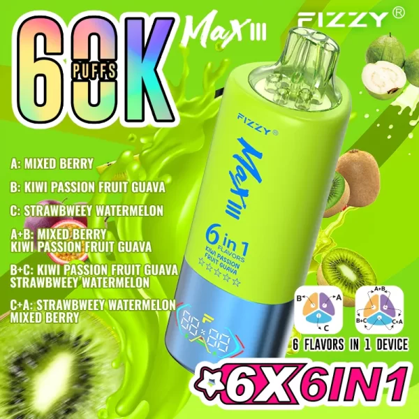 Fizzy 60000 Puffs (6 IN 1) Disposable Vape