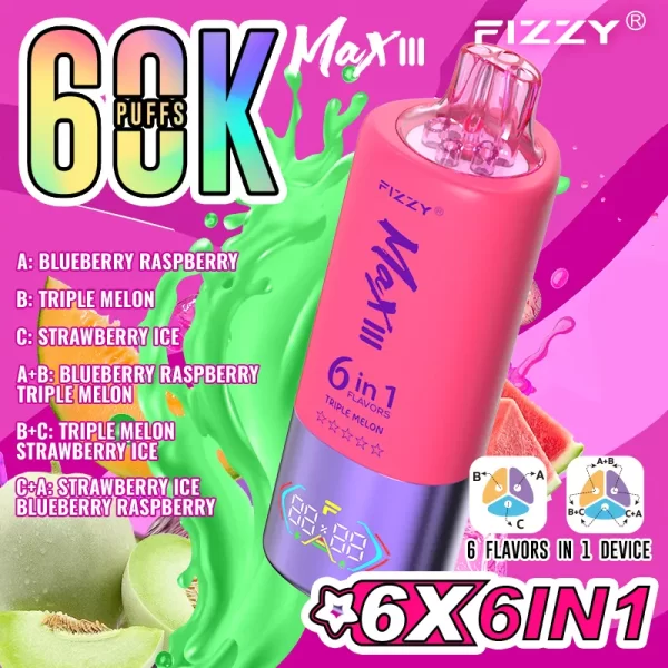 Fizzy 60000 Puffs (6 IN 1) Disposable Vape