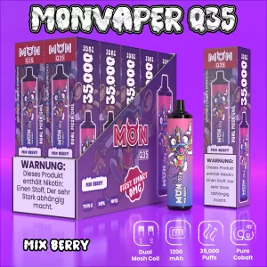 Q35 35K PUFFS MIXED BERRY package Monvaper Q35000 Puffs Disposable Vape