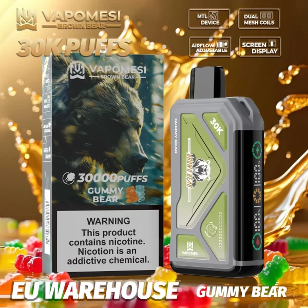 VAPOMESI BROWN BEAR 30000 PUFFS DISPOSABLE VAPE