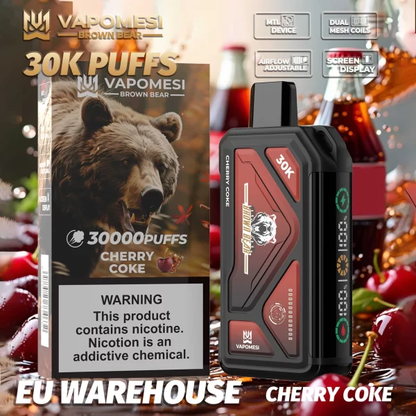 VAPOMESI BROWN BEAR 30000 PUFFS DISPOSABLE VAPE