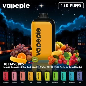 【CN】Vapepie Ag 15000 Puff eldobható e-cigaretta — Tartós, sima és ízletes élmény (4) VAPEPIE AG 15000 puffos eldobható e-cigaretta