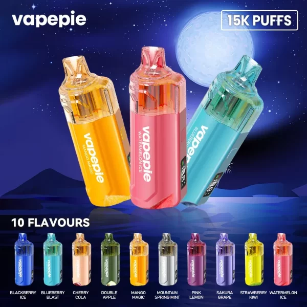 VAPEPIE Crystal Pop 15000 PUFFS eldobható e-cigaretta 
