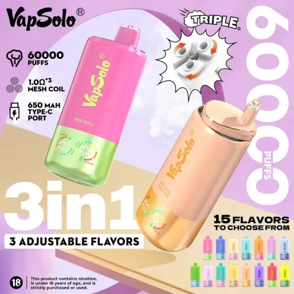 Vapsolo Triple 60000 Puffs Disposable Vape 
