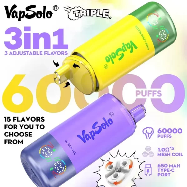 Vapsolo Triple 60000 Puffs Disposable Vape 